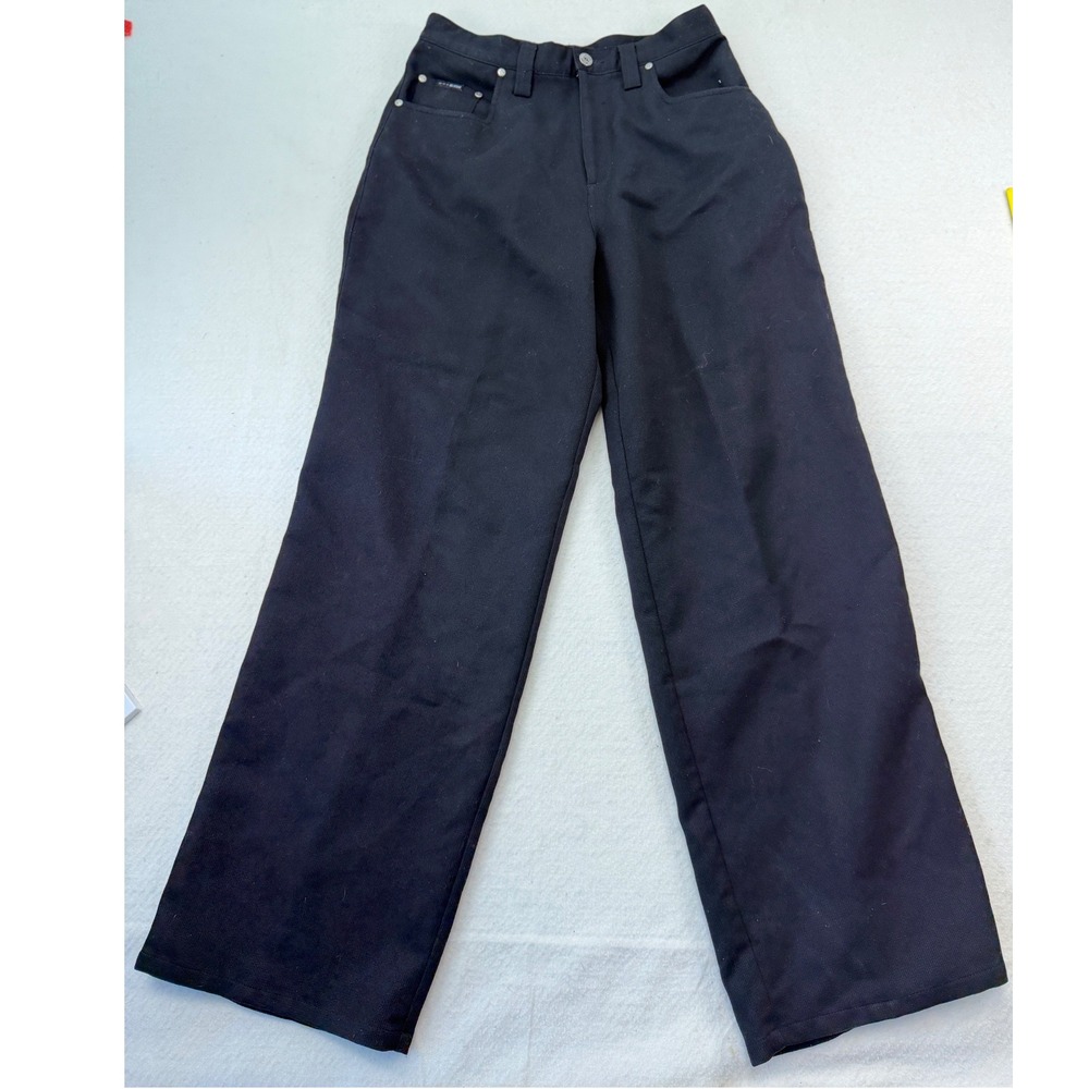 BC Ethic Smooth Custom Fit Mens Black Wide Leg Pants Waist 30 Pinup Graphic